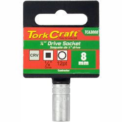 Socket 8mm 1/4' Drive Crv 12 Point