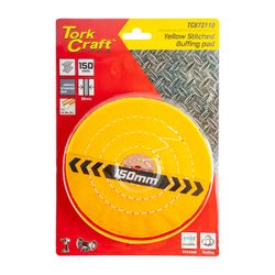 Buffing Pad Soft 150mm To Fit 12.5mm Arbor/spindle - Yellow