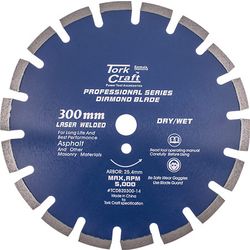 Diamond Blade 300 X 25.4mm Asphalt Laser Welded Segmented Tar