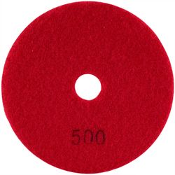 100mm Diamond Wet Polishing Pad 500 Grit Red