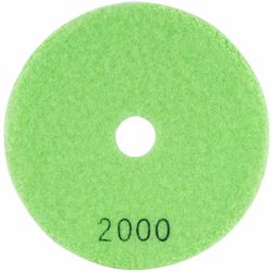 100mm Diamond Wet Polishing Pad 2000 Grit Lime Green