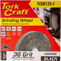 Grinding Wheel 125 X 20 X 32mm Bore Coarse 36g Black