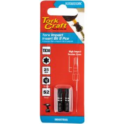 Torx Tx 30 Impact Insert Bit 25mm 2pc Carded