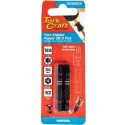 Torx Tx 35 Impact Power Bit 50mm 2pc Carded