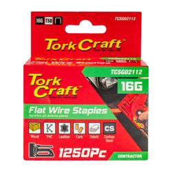 Flat Wire Staple 16g X 10.6mm X 12mm T50 1250pc C/steel For Tcsg0210