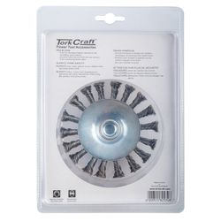 Wire Cup Brush Twisted Bevel Plain 115mmxm14 Blister