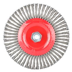 Wire Wheel Brush Single Section Twisted Stinger 175mmxm14 Blister