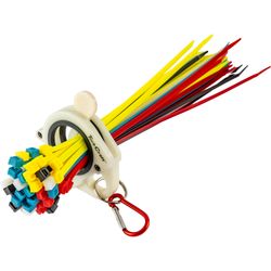 TORK CRAFT  TCCTH003 Cable Tie Holder 38mm & Carabiner Clip Lumin Material With 50pc Assorted Cable Ties 4.8 x 300mm