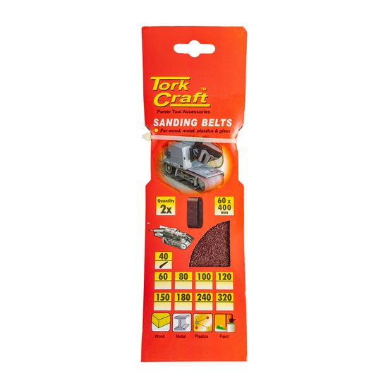 Sanding Belt 60 X 400mm 40grit 2/pack ( For Triton Palm Sander)