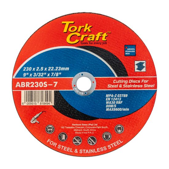 Cutting Disc Steel And Ss 230 X 2.5 22.22mm