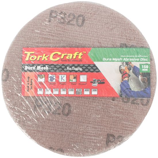 Dura Mesh Abr.disc 150mm Hook And Loop 320grit 3pc For Sander Polisher