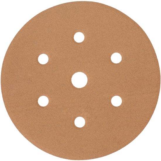 Gold Disc (50 Pieces) 180 Grit 150mm X 6+1 Holes Hook And Loop