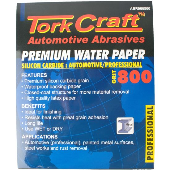 Premium Waterproof Paper 800 Grit 230 X 280 (50 Piece) Automotive