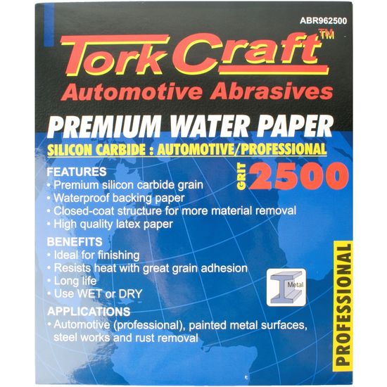 Premium Waterproof Paper 2500 Grit 230 X 280 (50 Piece) Automotive