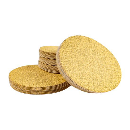 Gold Disc (50 Pieces) 150 Grit 125mm Without Hole Hook And Loop
