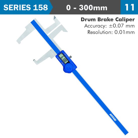 Digital Drum Brake Caliper 0-300mm/0.12' 0.01mm/0.0005'