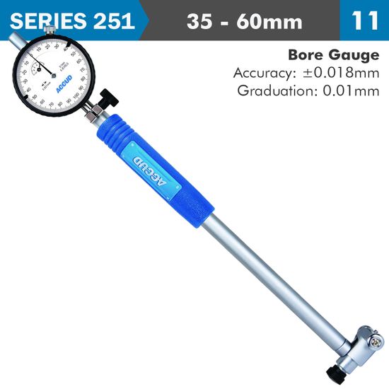 Dial Bore Gauge 35-60mm 0.018mm Acc. 0.001mm Grad.