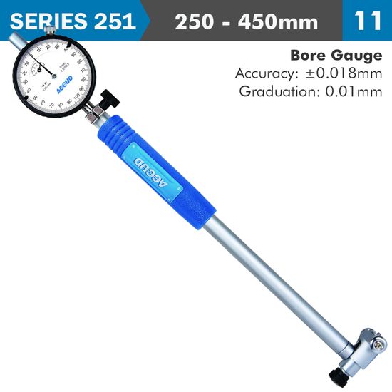 Precision Dial Bore Gauge 250-450mm 0.018mm Acc. 0.001mm Grad.