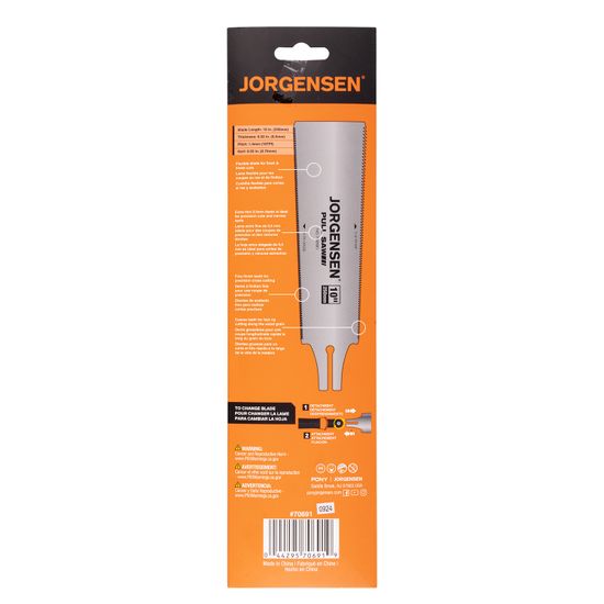 Repl. Blades For PONY Ac70690 Pull Saw 250mm 17tpi + 6-8tpi