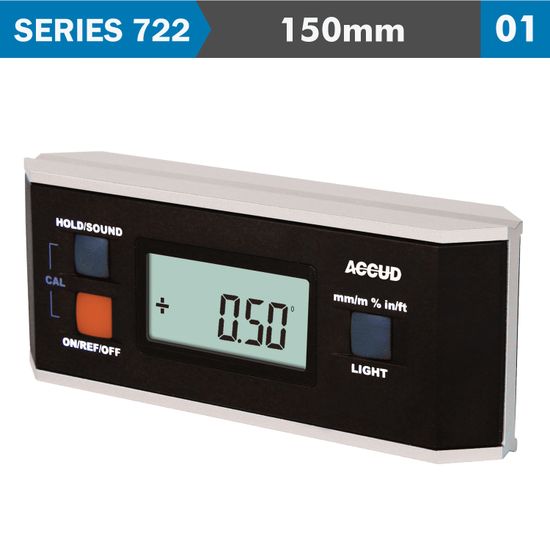 Digital Leveler 360deg 150x60mm 0.05 Deg. Res. Al Frame