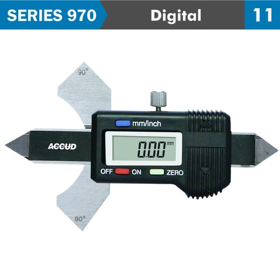 Dig. Welding Gauge 0-10mm/0-20mm/ 60,70,80,90deg. S/steel