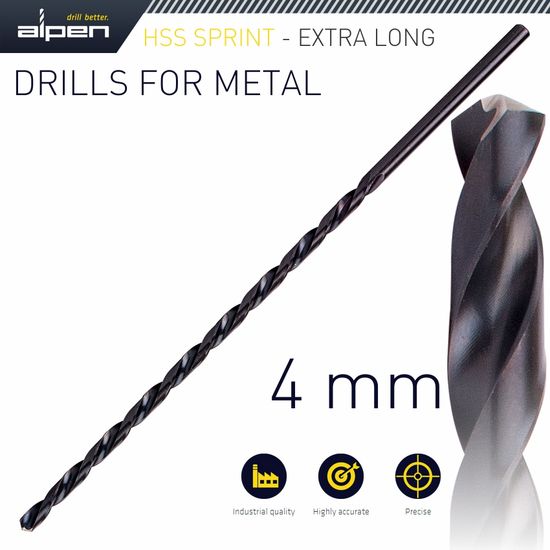 Hss Drill Bit 4mm 175 X 120 Extra Long