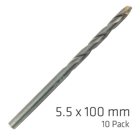 Masonry Drill Bit Long Life 5.5 X 100mm 10pack