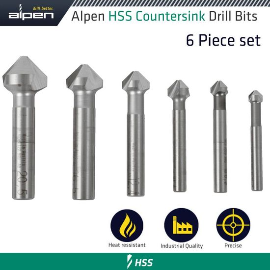 Hss Countersink Set 90 Different Partition 6 Pcs 6.3 8.3 10.4 16