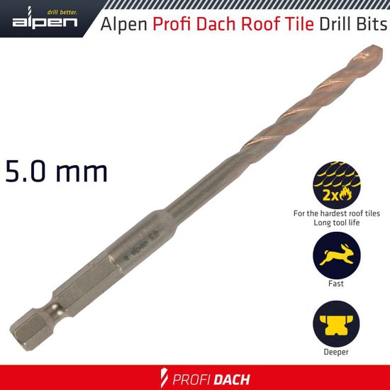 Roof Tile Drill Bit 5.0mm Bulk