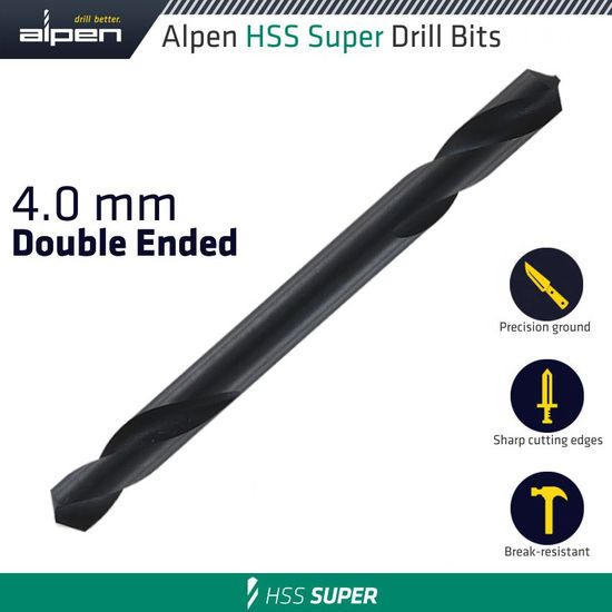 Hss Super Drill Bit Double Ended 4.0mm 1/pack