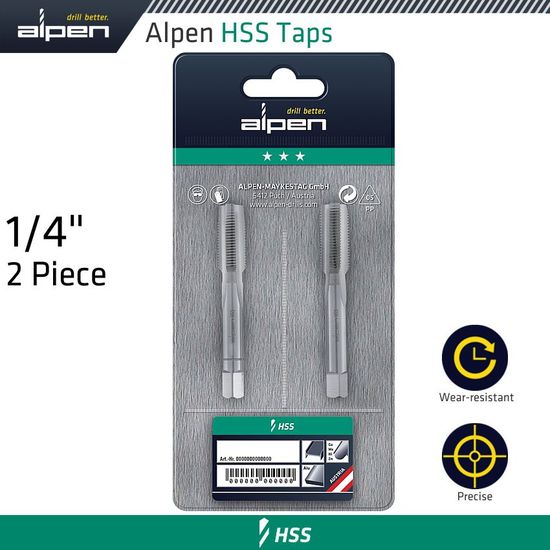 Hss Hand Tap Set Imperial G 1/4' Pouched