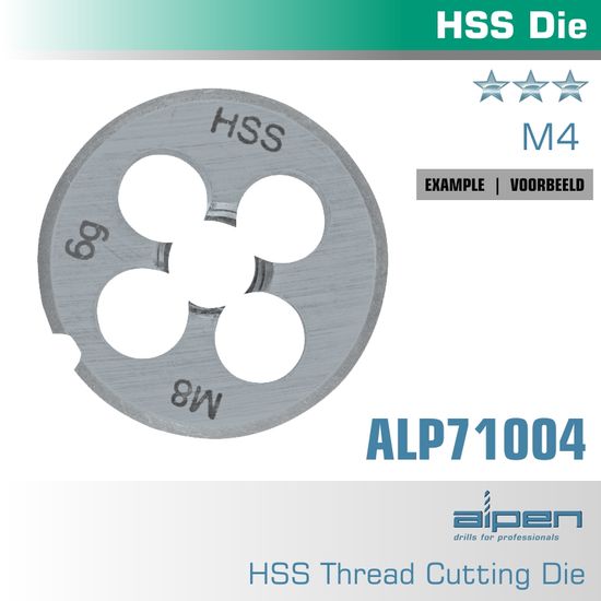Die 4mm Round 25x9mm In Pouch Hss 0.7mm Pitch