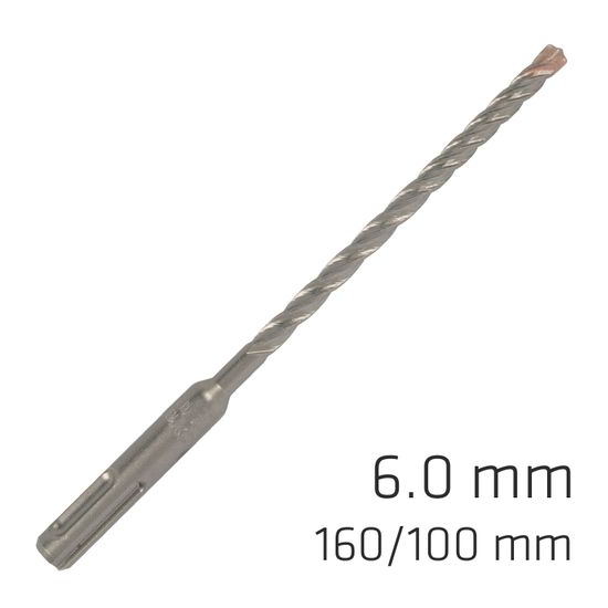 Force X 6.0 X 160/100 Sds-plus Rebar Drill Bit X4 Cutting Edges - Bulk