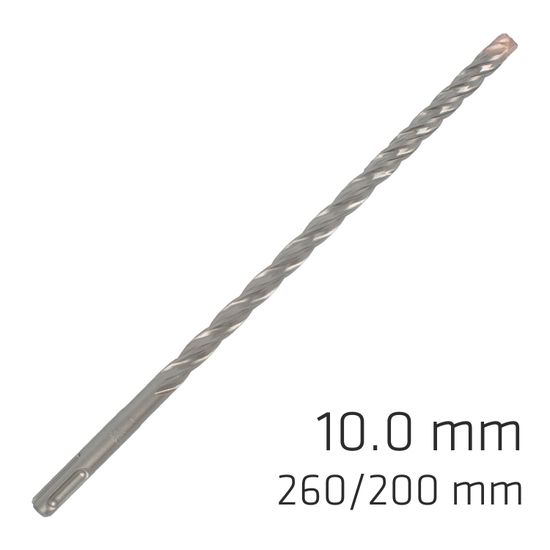 Force X 10.0 X 260/200 Sds-plus Rebar Drill Bit X4 Cutting Edges - Bul