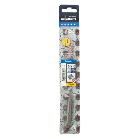 Force X 5.5 X 160/100 Sds-plus Rebar Drill Bit X4 Cutting Edges