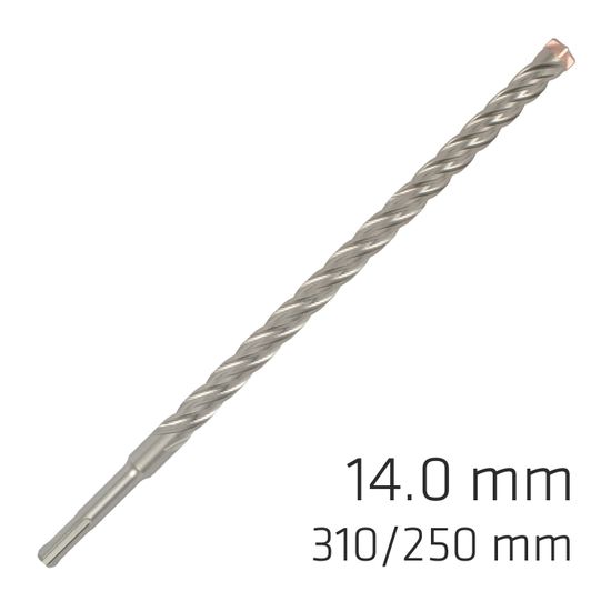 Force X 14.0 X 310/250 Sds-plus Rebar Drill Bit X4 Cutting Edges