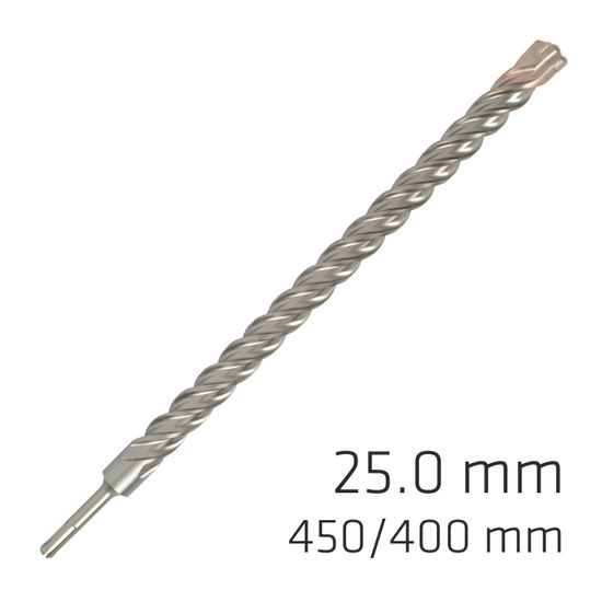 Force X 25.0 X 450/400 Sds-plus Rebar Drill Bit X4 Cutting Edges
