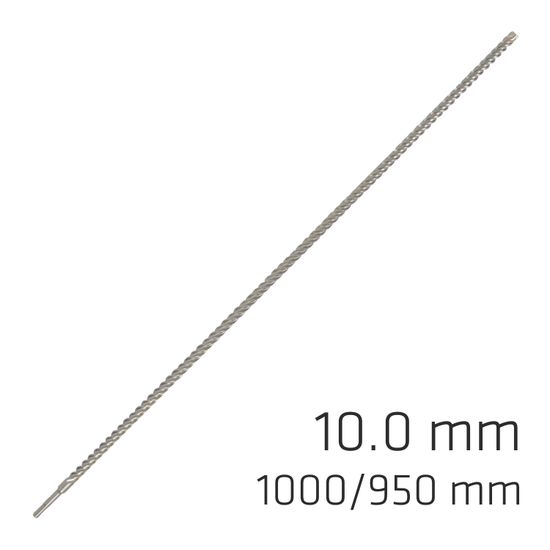 Force X 10.0 X 1000/950 Sds-plus Rebar Drill Bit X4 Cutting Edges