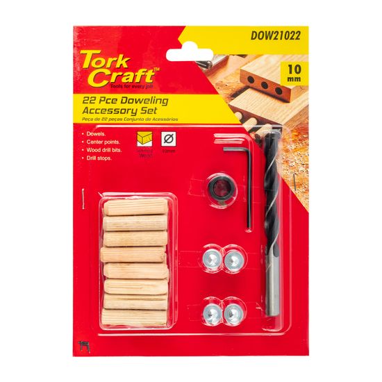 Doweling Accessory Kit 10mm - 22 Piece (birch Wood)