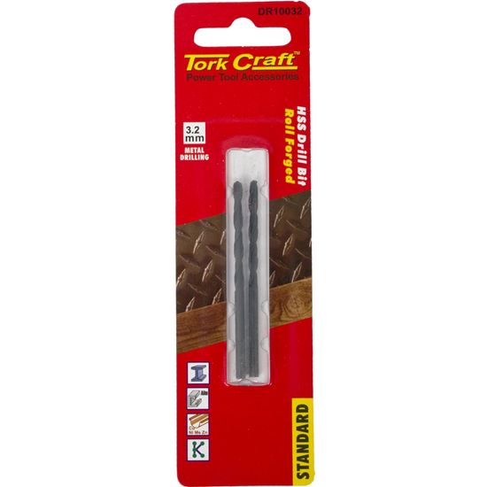 Drill Bit Hss Standard 3.2mm 2/card
