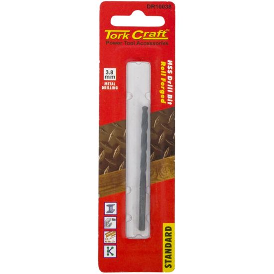 Drill Bit Hss Standard 3.8mm 1/card