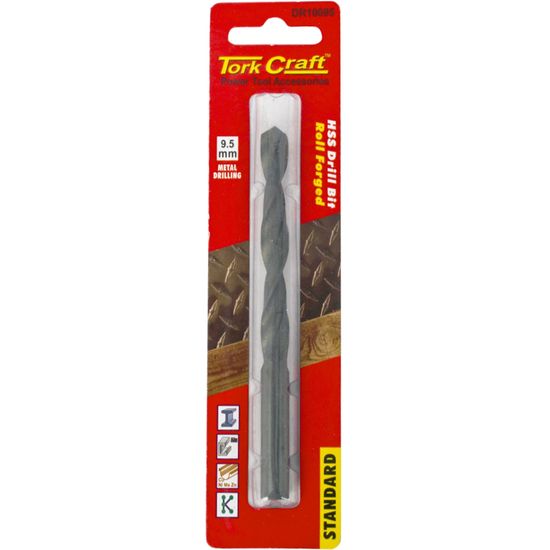 Drill Bit Hss Standard 9.5mm 1/card