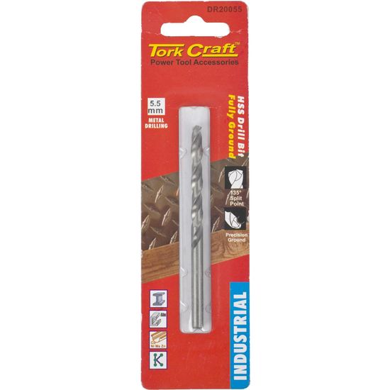 Drill Hss 5.5mm 135deg 1/card Industrial Bit