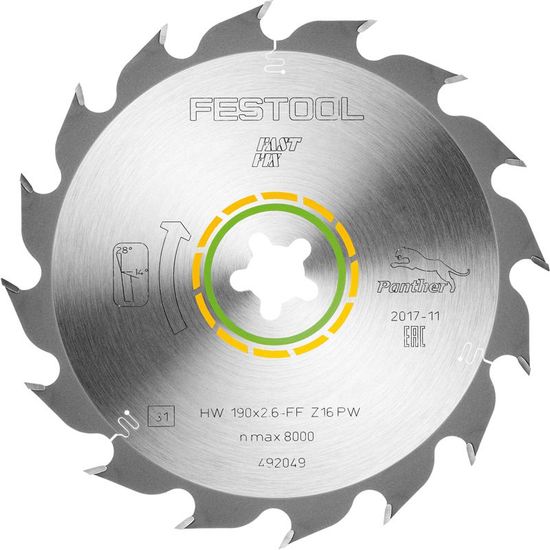 Saw Blade Hw 190x2,6 Ff Pw16