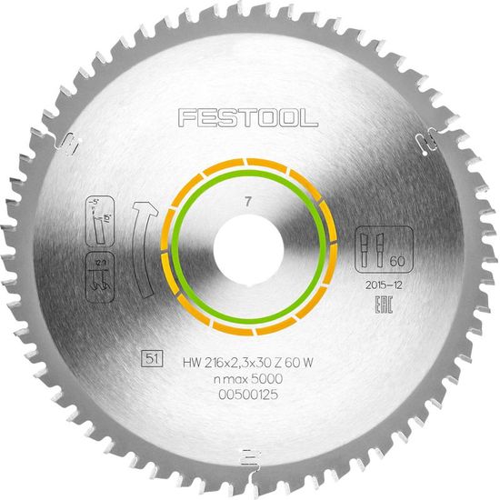 Fine Tooth Saw Blade 216x2.3x30 W60