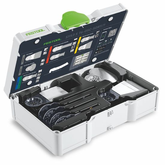 FESTOOL SYS3 S 76-OSC-SORT/7 Oscillator Saw Blade Set in Systainer&sup3;