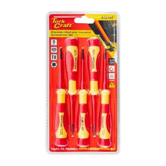 5pc Precision Electronic Insulated Screwdriver Set