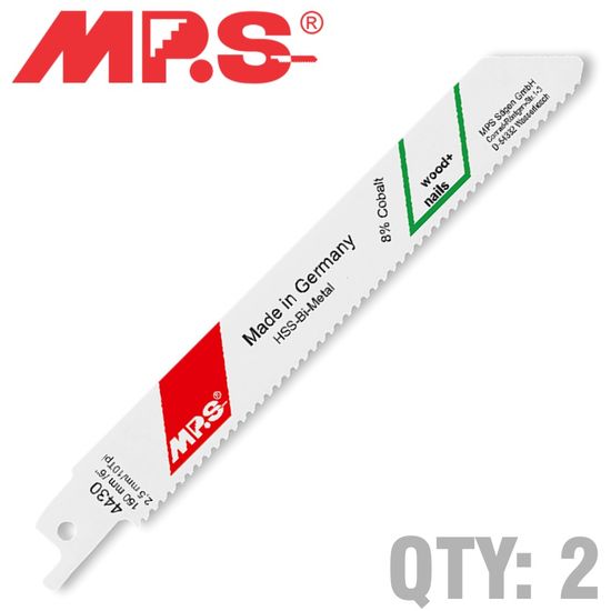 Sabre Saw Blade 10tpi 150 X 130mm Metal 2/pk