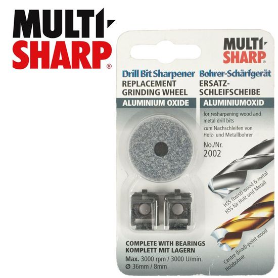 MULTI-SHARP Grey Aluminium Oxide Replacement Wheel for MS2001 Drill Bit Sharpener