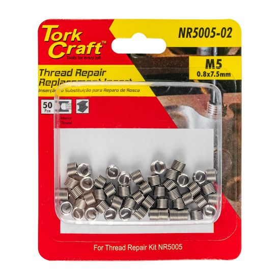 Thread Repair Kit M5 X 0.8 X 1.5d Repl. Inserts For Nr5005